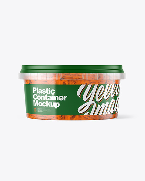 Plastic Container with Carrot Mockup