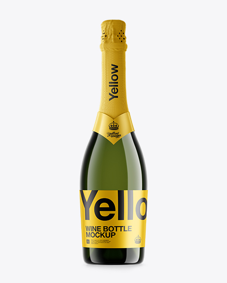 Premium Champagne Bottle HQ Mockup