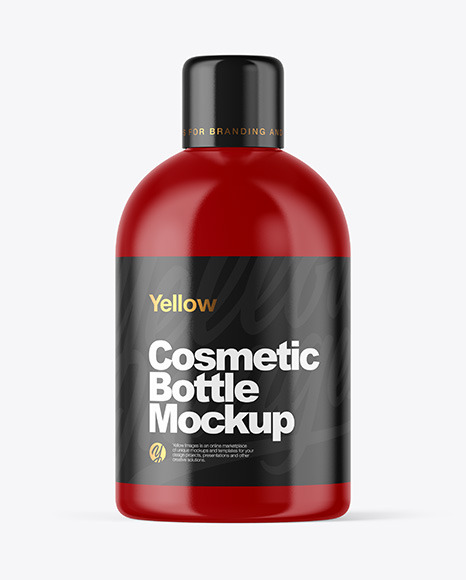 Glossy Cosmetic Bottle Mockup