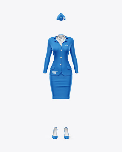 Stewardess Uniform Mockup