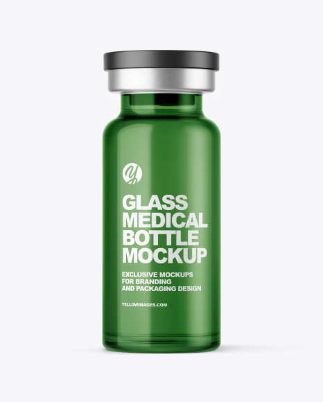 Glass Medical Bottle Mockup