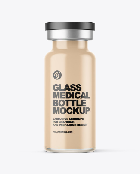 Glass Medical Bottle Mockup