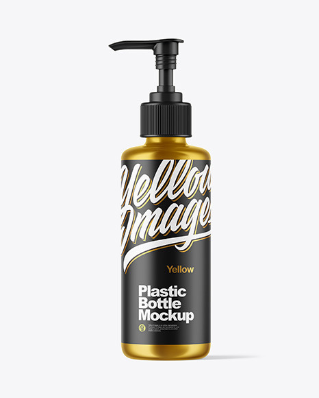 Metallized Plastic Bottle Mockup
