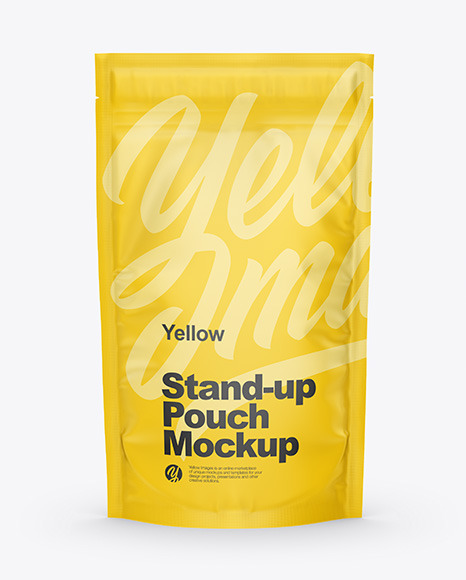 Matte Stand Up Pouch with Zipper Mockup