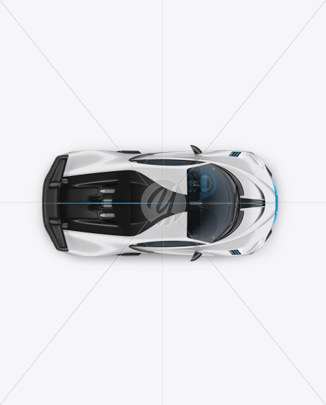 Super Car Mockup - Top View