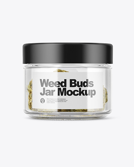 Weed Buds Jar Mockup