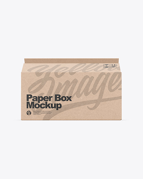 Opened Kraft Box Mockup