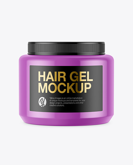 Glossy Hair Gel Jar Mockup