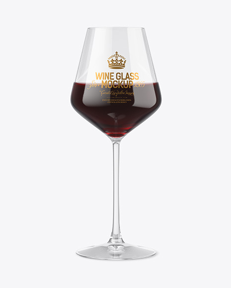Red Wine Glass Mockup
