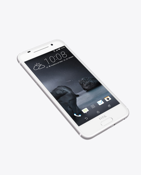 Opal Silver HTC A9 Phone Mockup