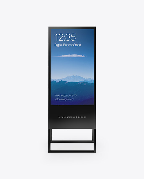 Digital Banner Stand Mockup - Front View