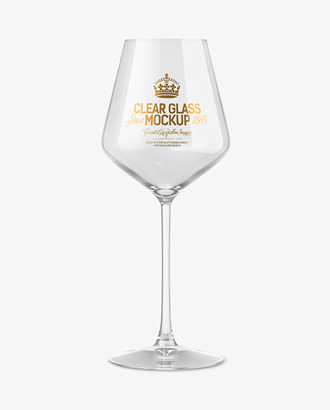 Clear Wine Glass Mockup