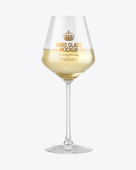 White Wine Glass Mockup