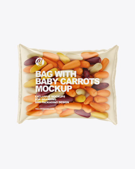 Bag w/ Baby Carrots Mockup