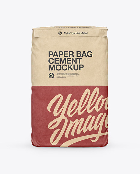 Kraft Cement Bag Mockup