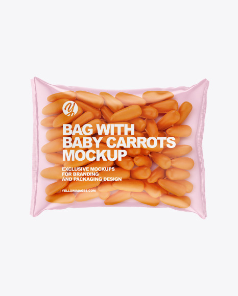 Bag w/ Baby Carrots Mockup