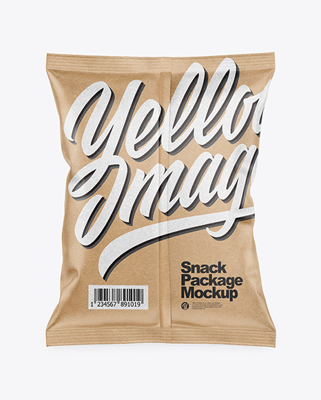 Kraft Snack Package Mockup - Back View