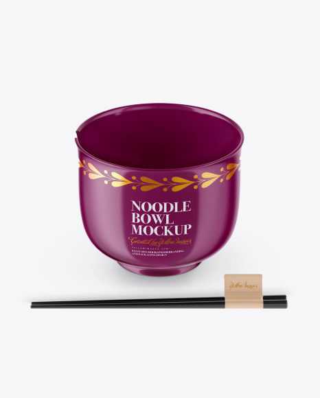Glossy Noodle Bowl Mockup