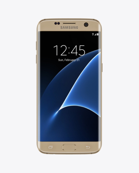 Gold Platinum Samsung Galaxy S7 Phone Mockup
