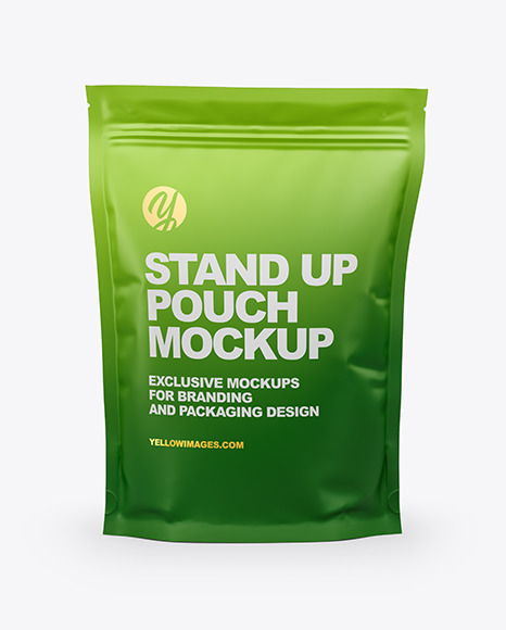 Matte Stand Up Pouch Mockup