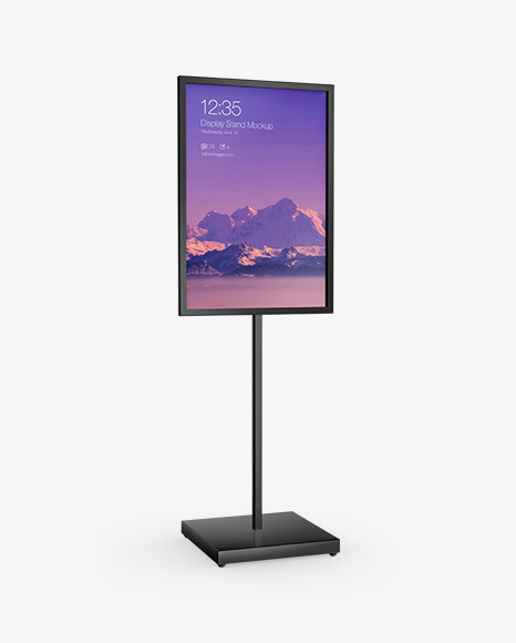 Display Stand Mockup - Half Side View