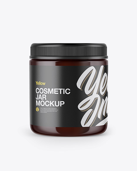 Amber Cosmetic Jar Mockup