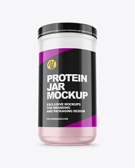 Frosted Protein Jar Mockup