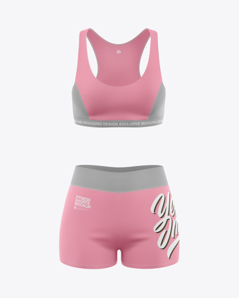 Women's Fitness Kit Mockup - Front View