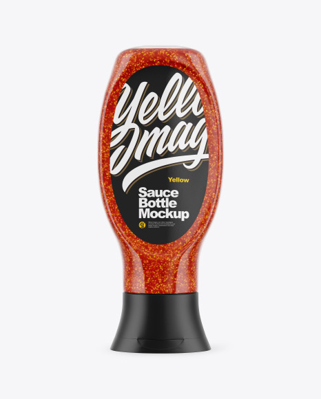 Sauce Bottle with Seeds Mockup