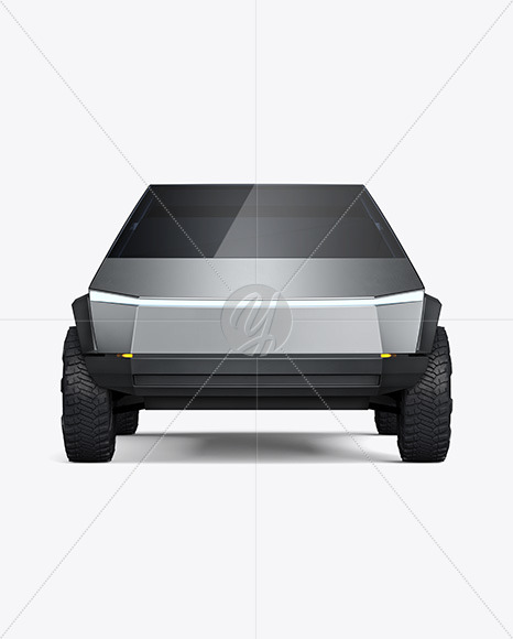 Electric Pickup Truck Mockup - Front View