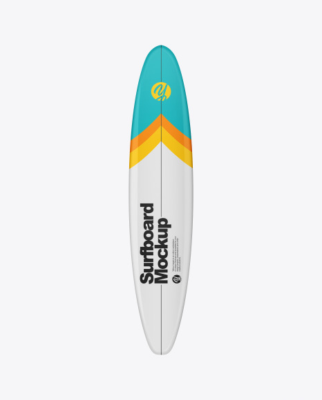 Surfboard Longboard Mockup - Front View