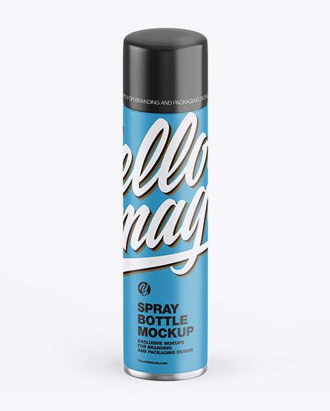 Matte Spray Bottle w/ Glossy Cap Mockup