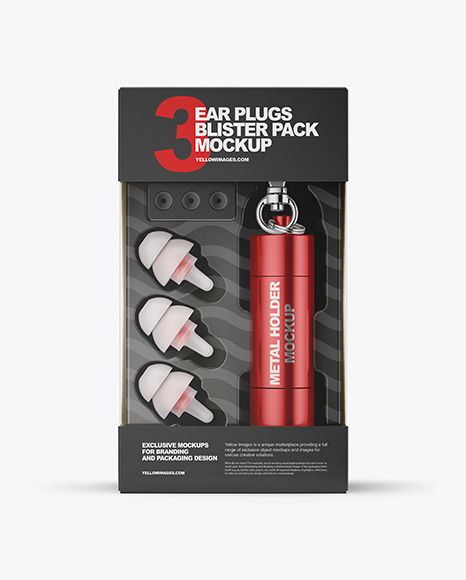 Ear Plugs Blister Pack Mockup
