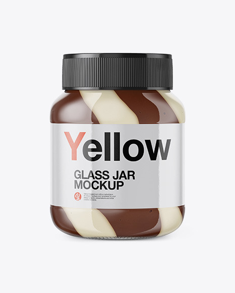 Glass Jar with Mixed Spread Mockup - Front View