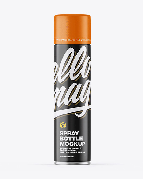 Glossy Spray Bottle w/ Matte Cap Mockup