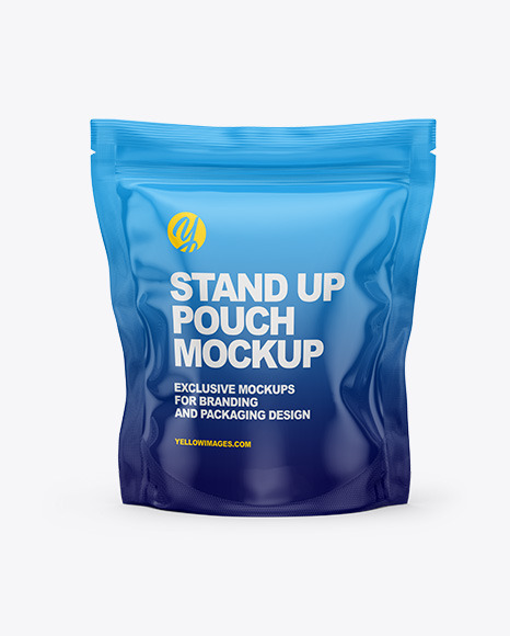 Glossy Stand Up Pouch Bag Mockup