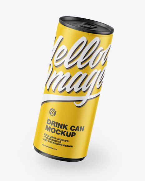 Matte Drink Can Mockup