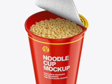 Glossy Noodle Cup Mockup