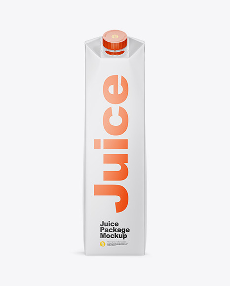 1L Matte Juice Package Mockup - Front View