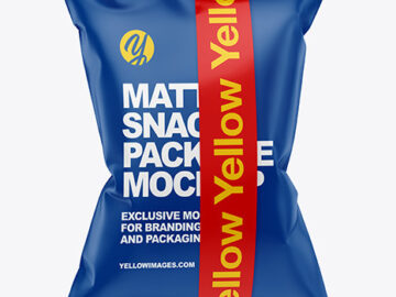 Matte Snack Bag w/ Tape Mockup