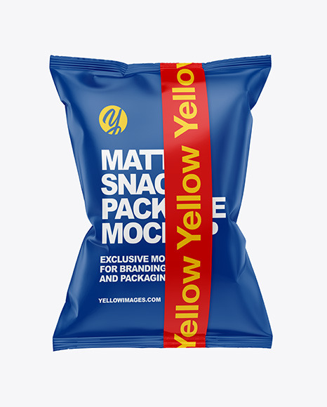 Matte Snack Bag w/ Tape Mockup