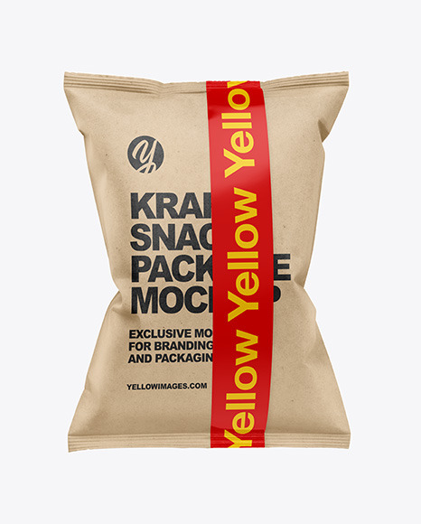 Kraft Snack Bag w/ Tape Mockup