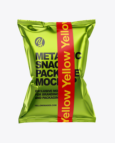 Metallic Snack Bag w/ Tape Mockup