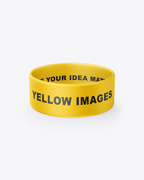 1-Inch Silicone Wristband Mockup