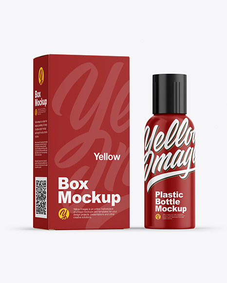 Paper Box & Glossy Bottle Mockup