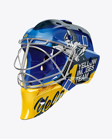 Hockey Goalkeeper Helmet Mockup