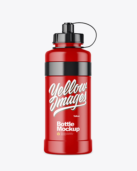 1000ml Matte Plastic Sport Bottle Mockup
