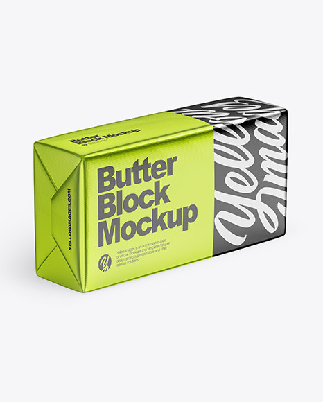 Metallic Butter Block Mockup