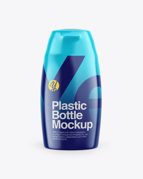 Plastic Bottle With Shrink Sleeve Mockup