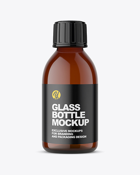 Pharmacy Glass Bottle Mockup
